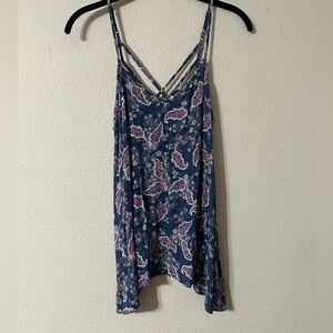 Mossimo Supply Co. Blue and Pink Floral Camisole